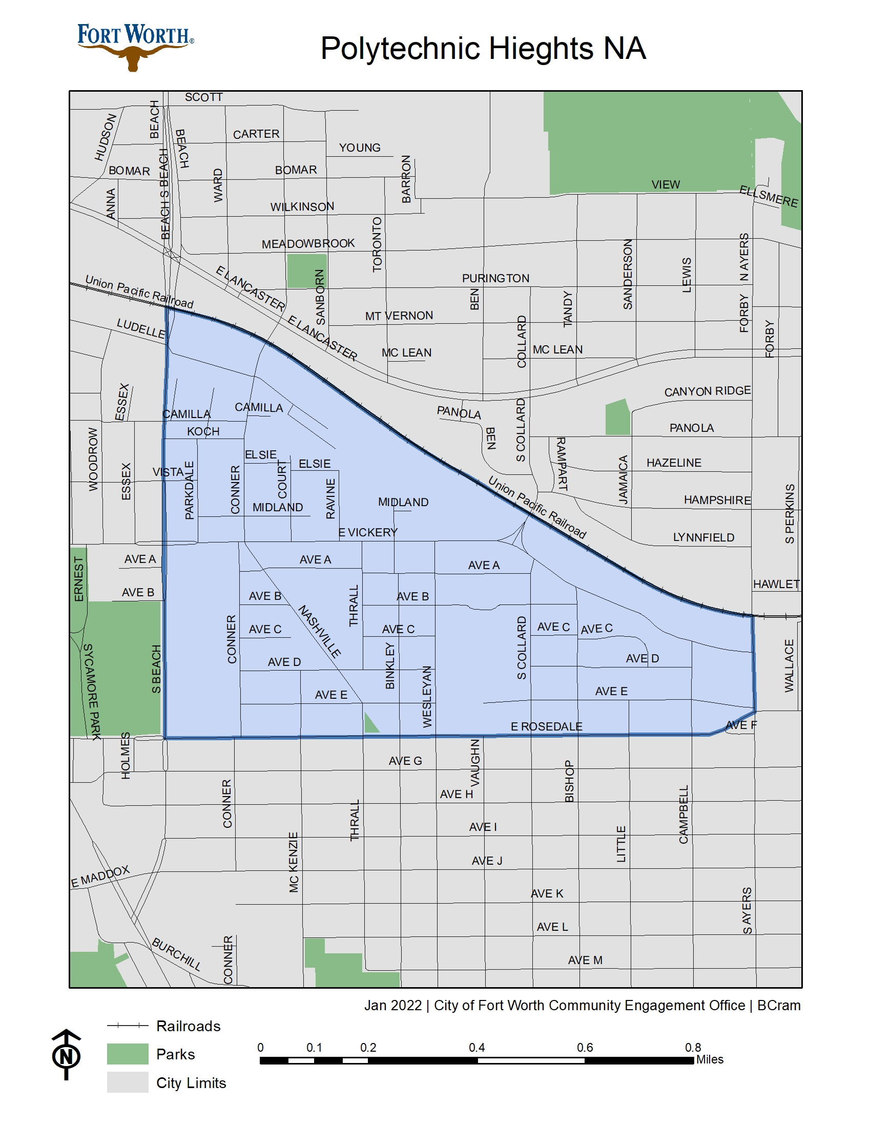 Polytechnic Heights NA Map