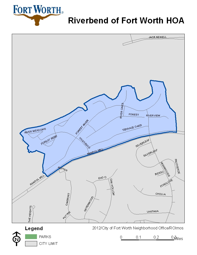 Riverbend HOA of Fort Worth, Inc. Map