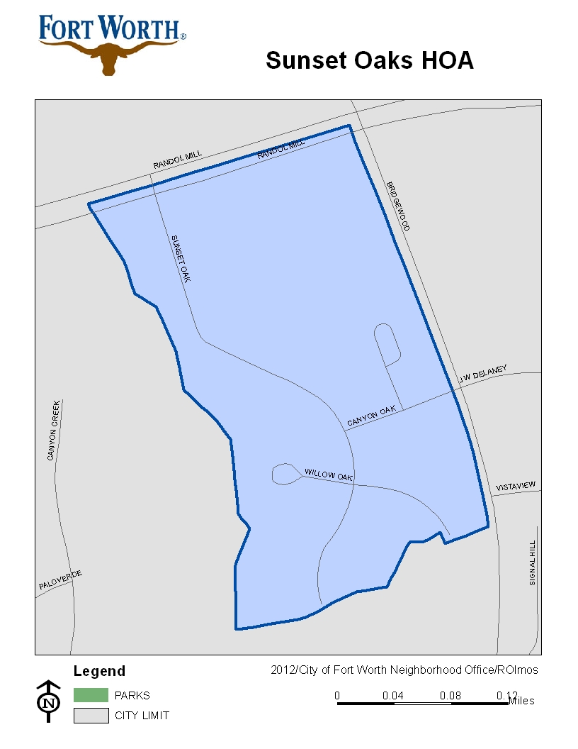 Sunset Oaks HOA, Inc. Map