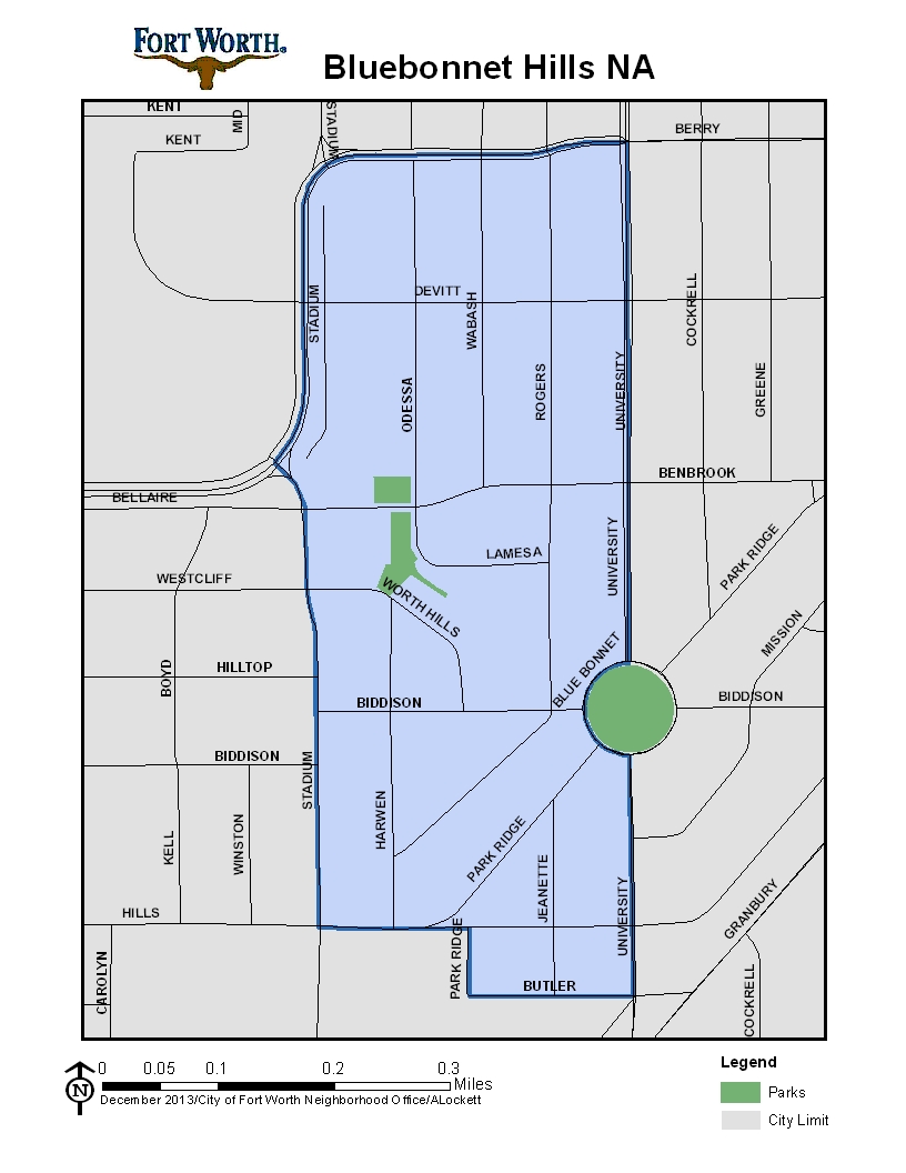 Bluebonnet Hills NA Map