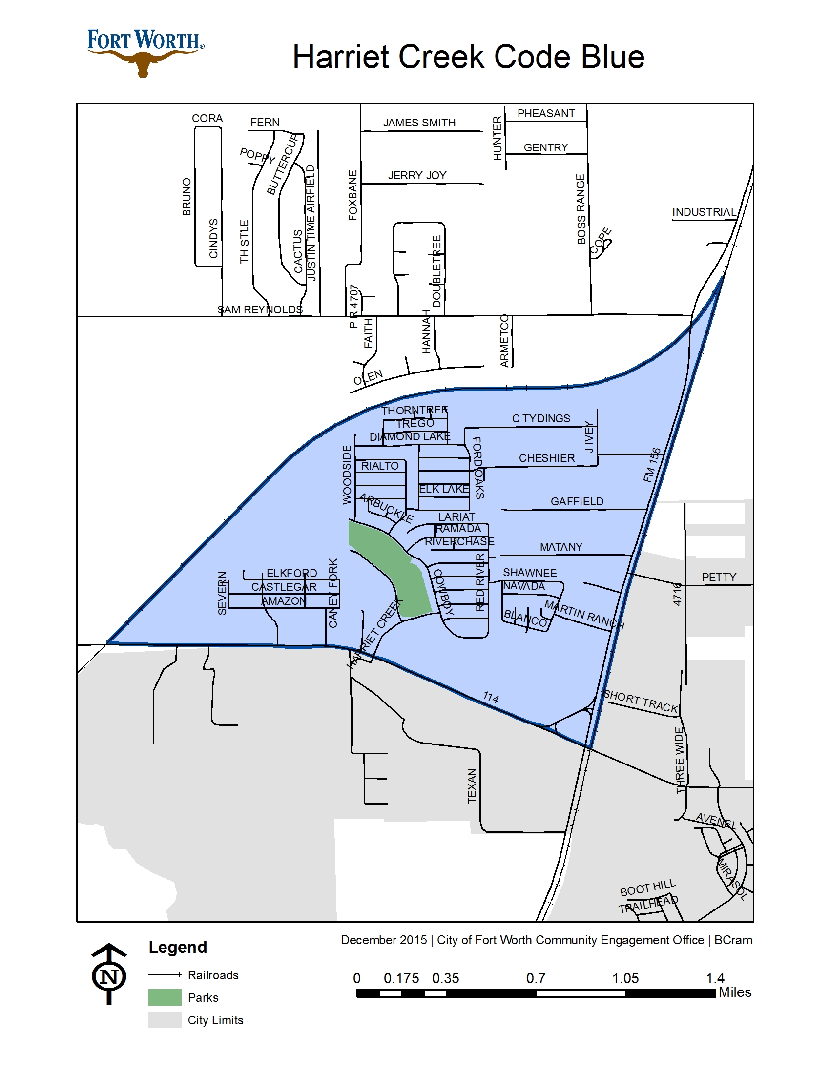 Harriet Creek Code Blue - Map