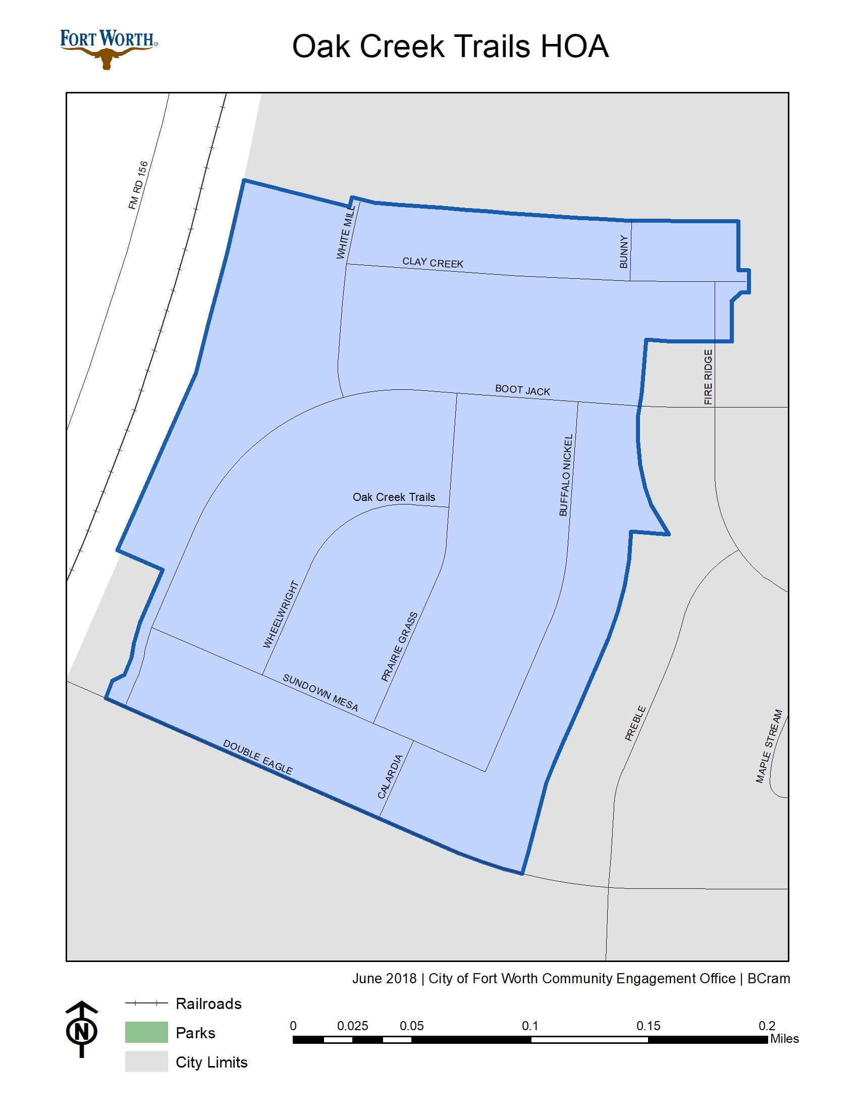 Oak Creek Trails HOA Map