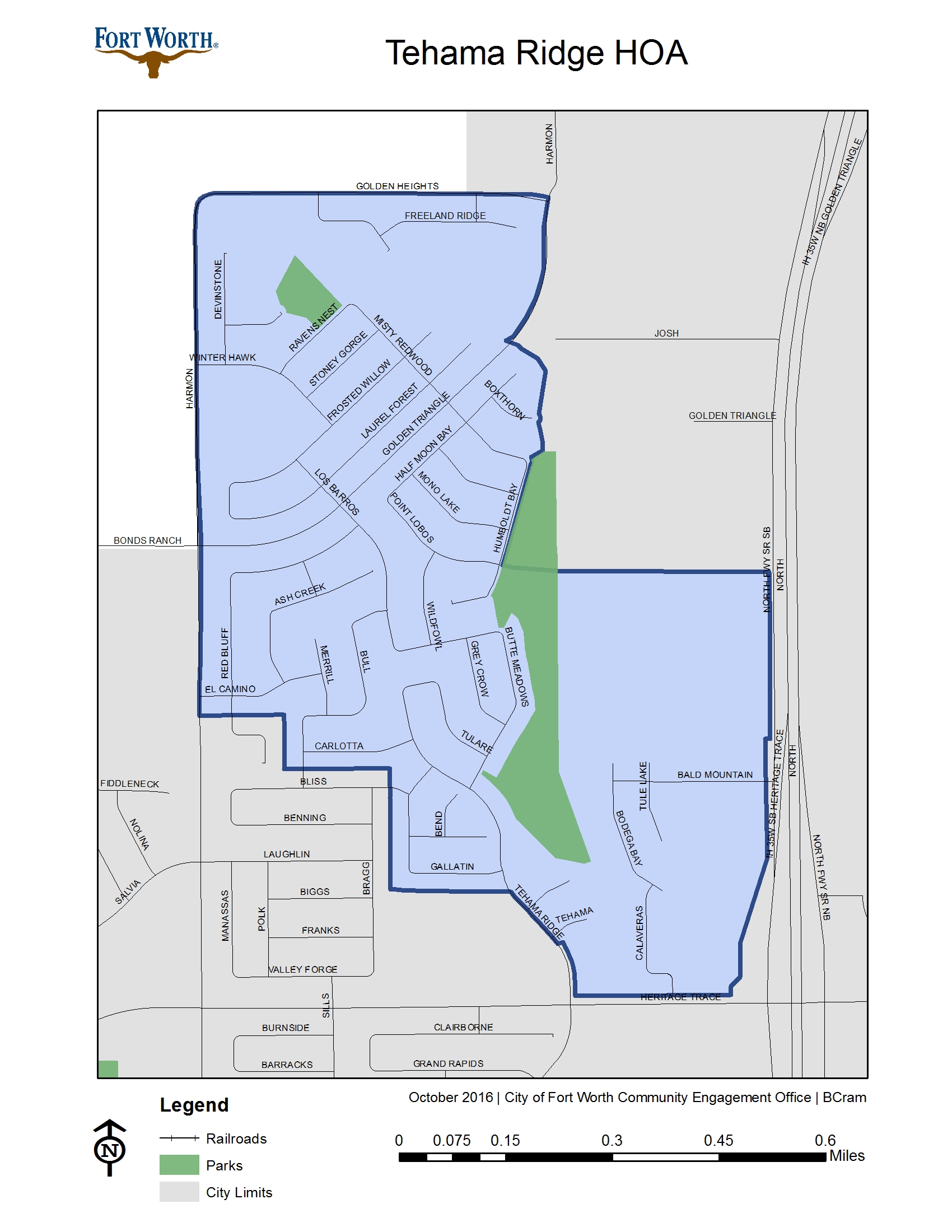 Tehama Ridge HOA Map