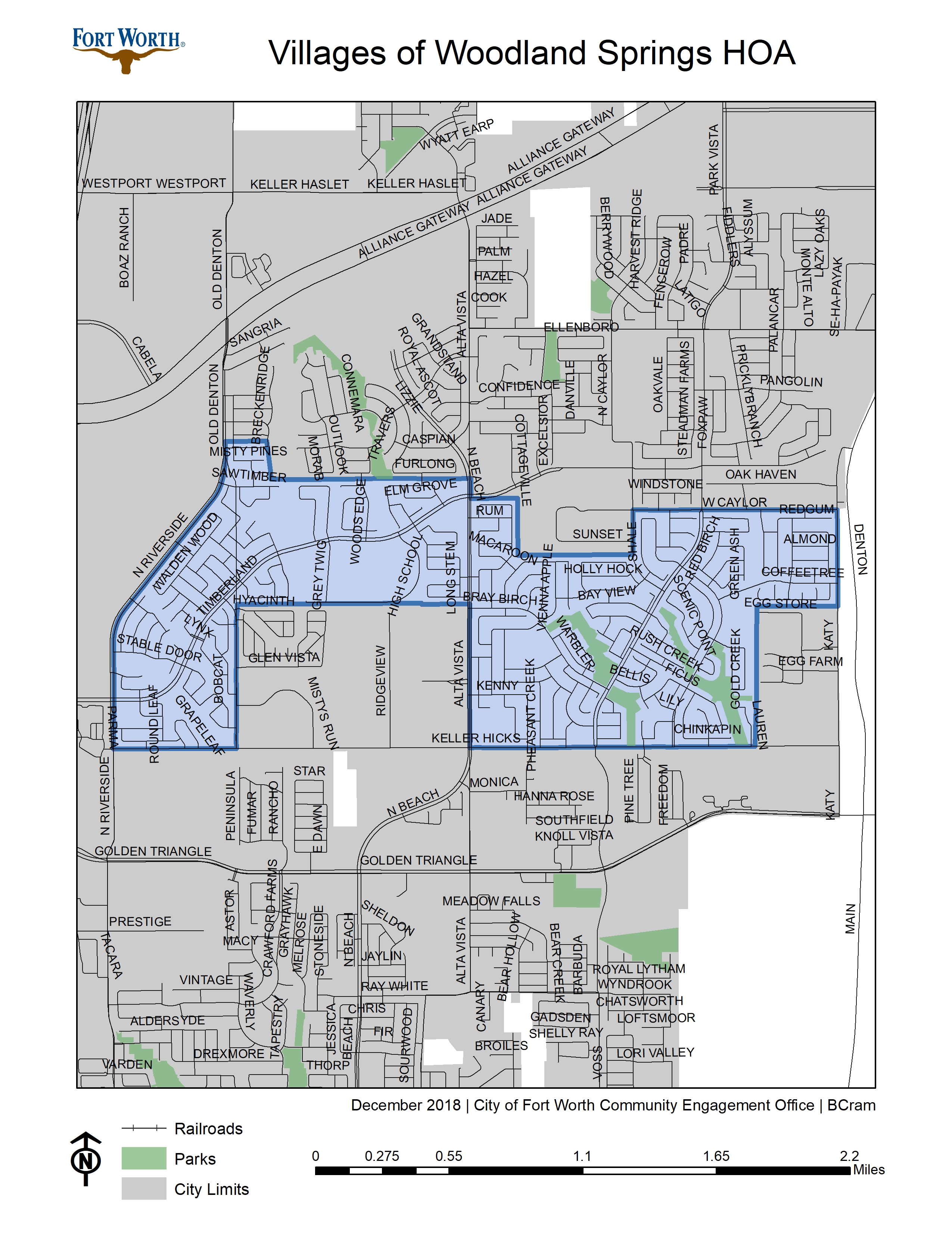 Villages of Woodland Springs HOA - Map
