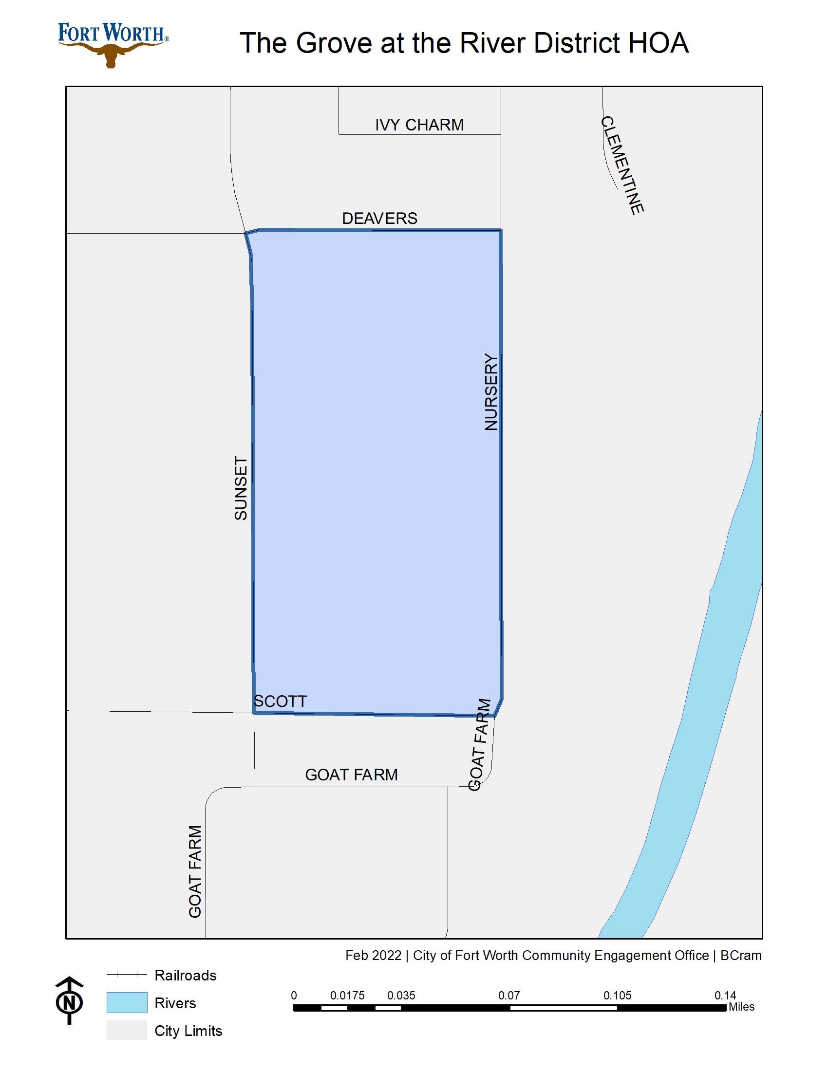 The Grove at the River District HOA Map