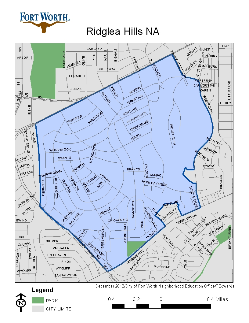 Ridglea Hills NA Map