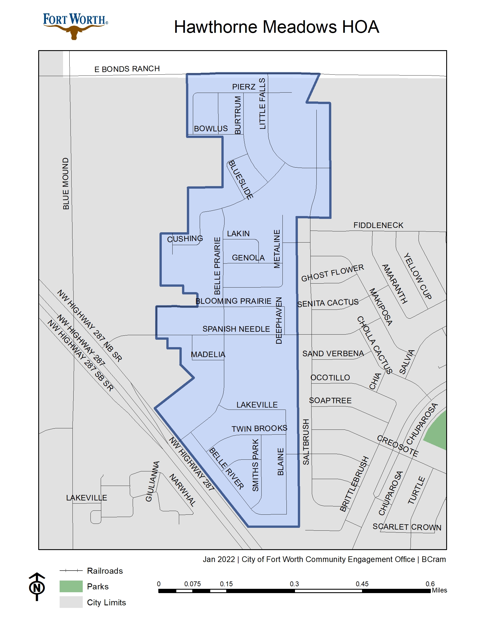 Hawthorne Meadows HOA MAP