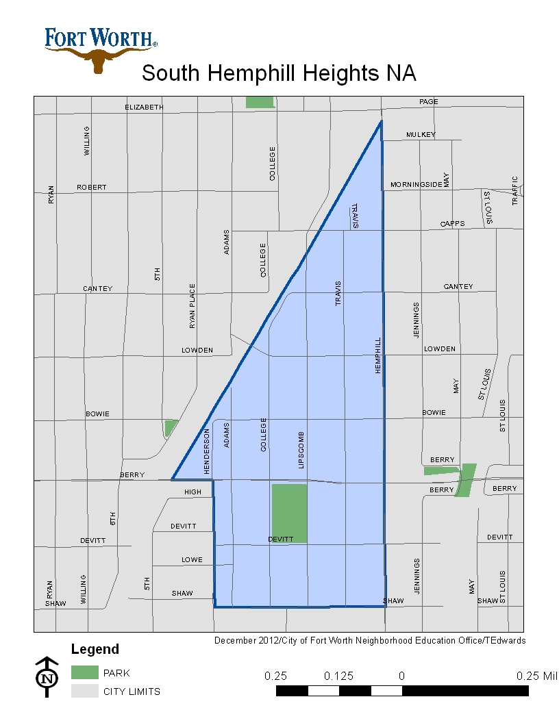 South Hemphill Heights NA Map