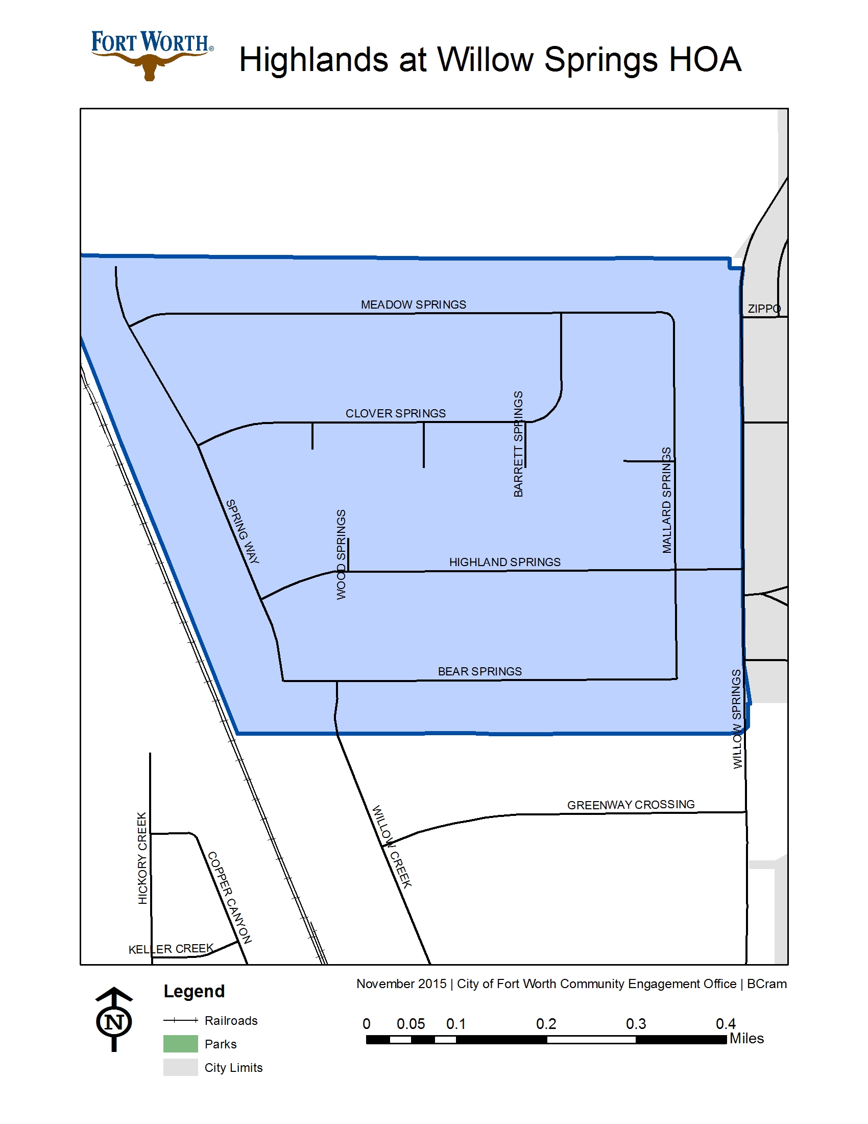 Highlands at Willow Springs HOA MAP