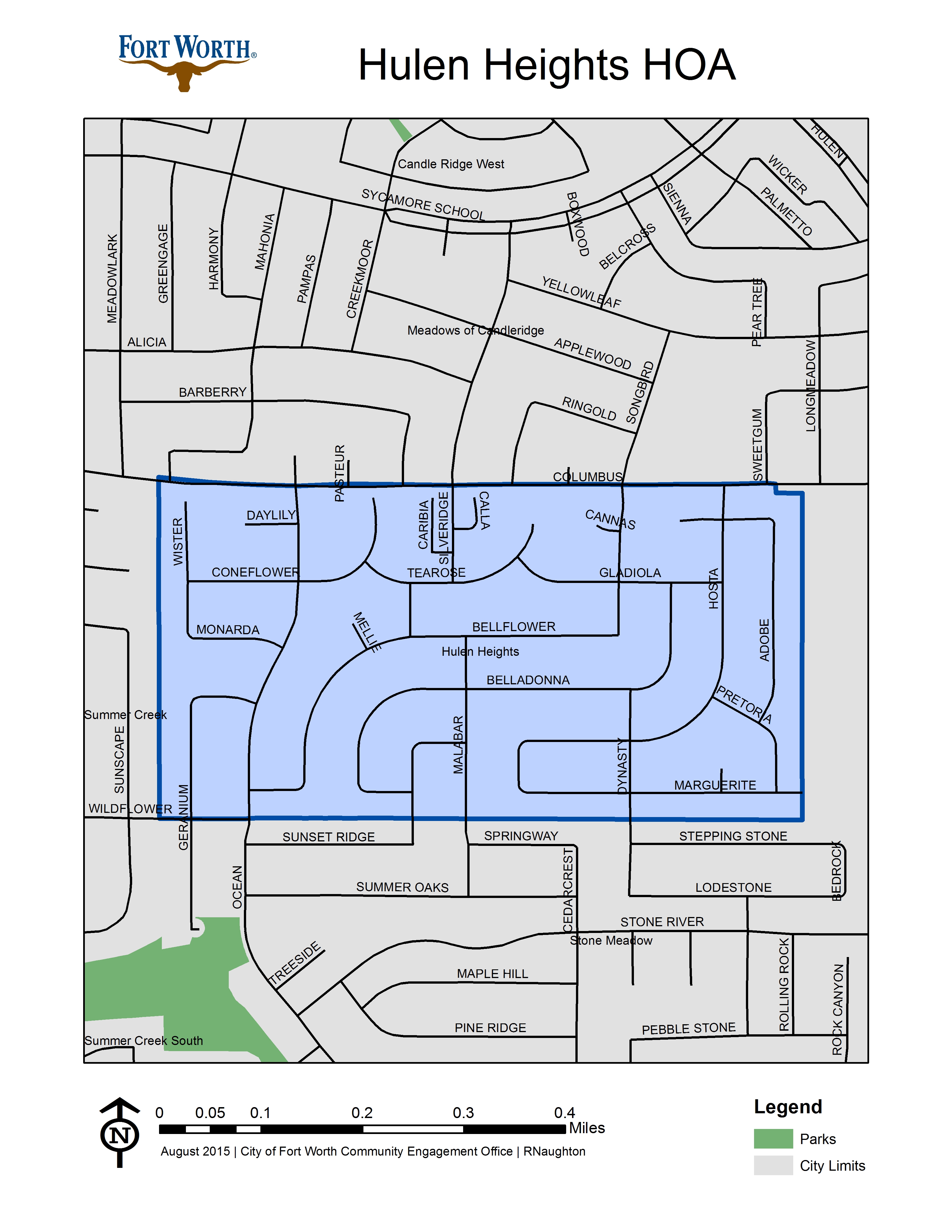 Hulen Heights HOA MAP