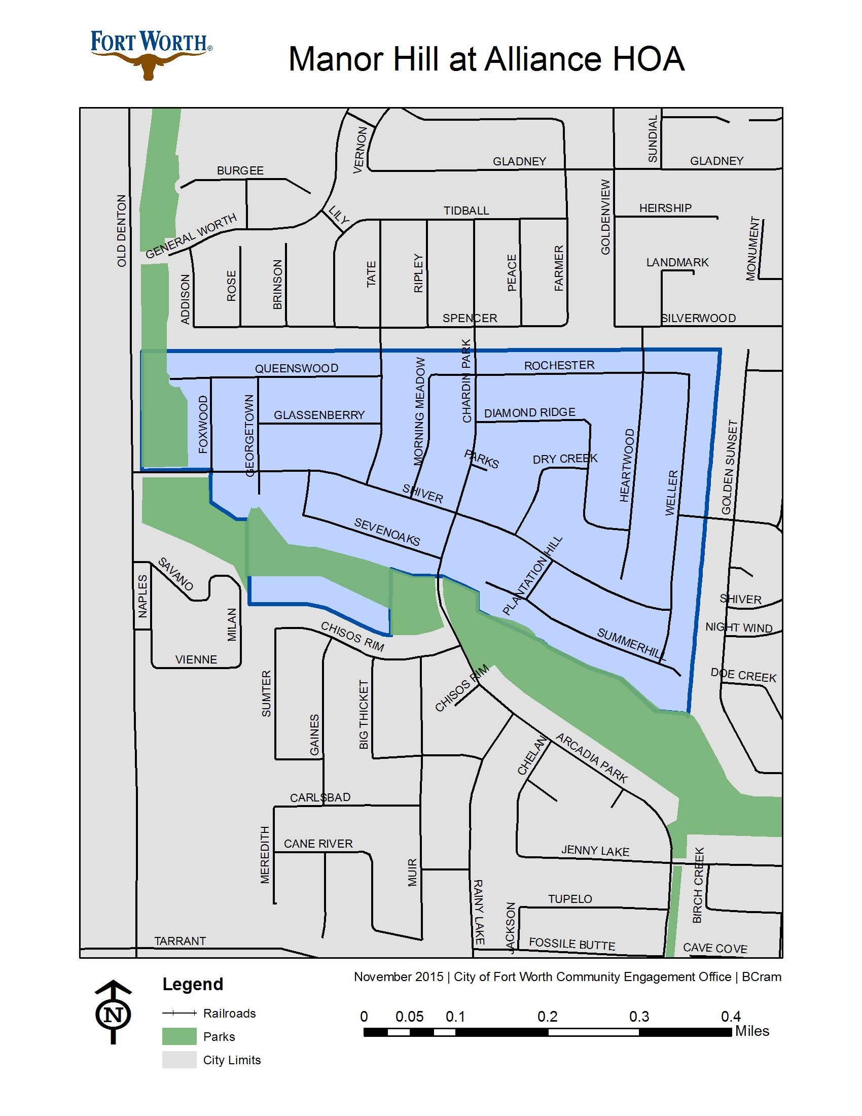 Manor Hill at Alliance HOA MAP