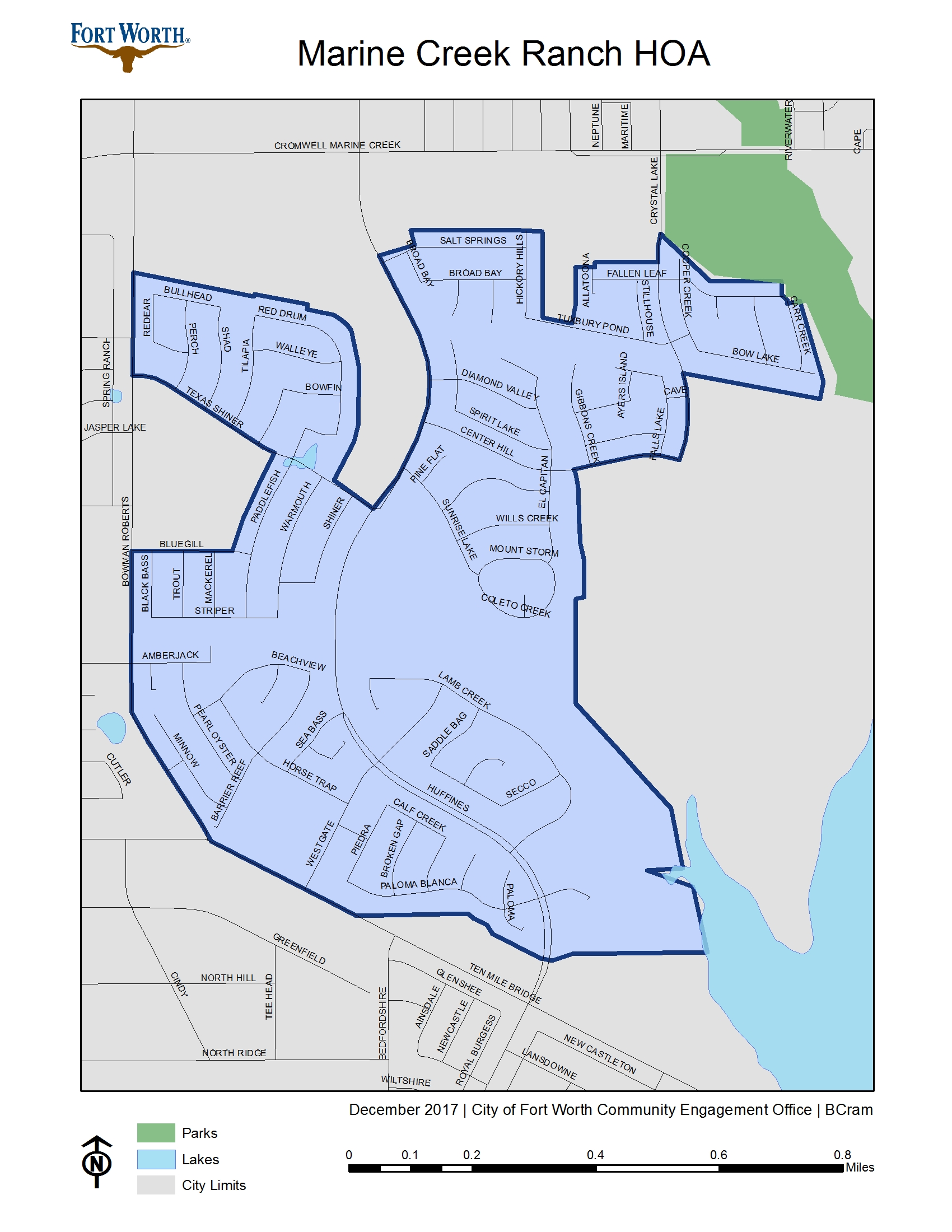 Marine Creek Ranch HOA MAP