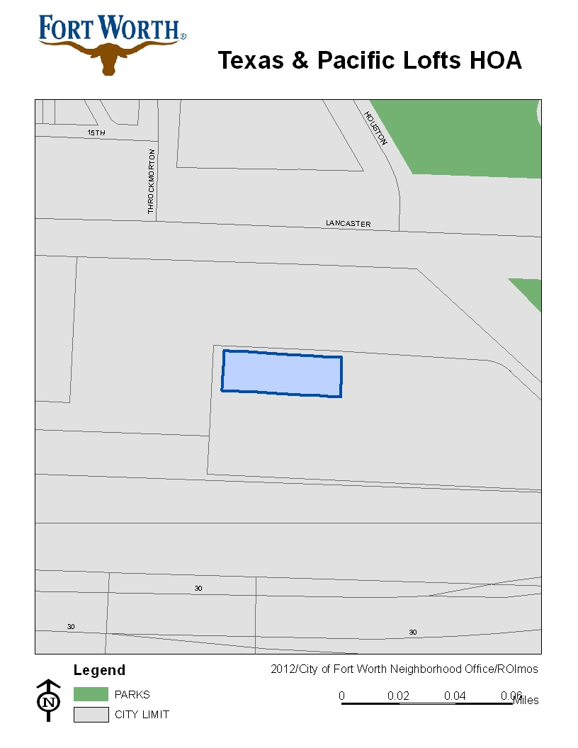 Texas & Pacific Lofts Map