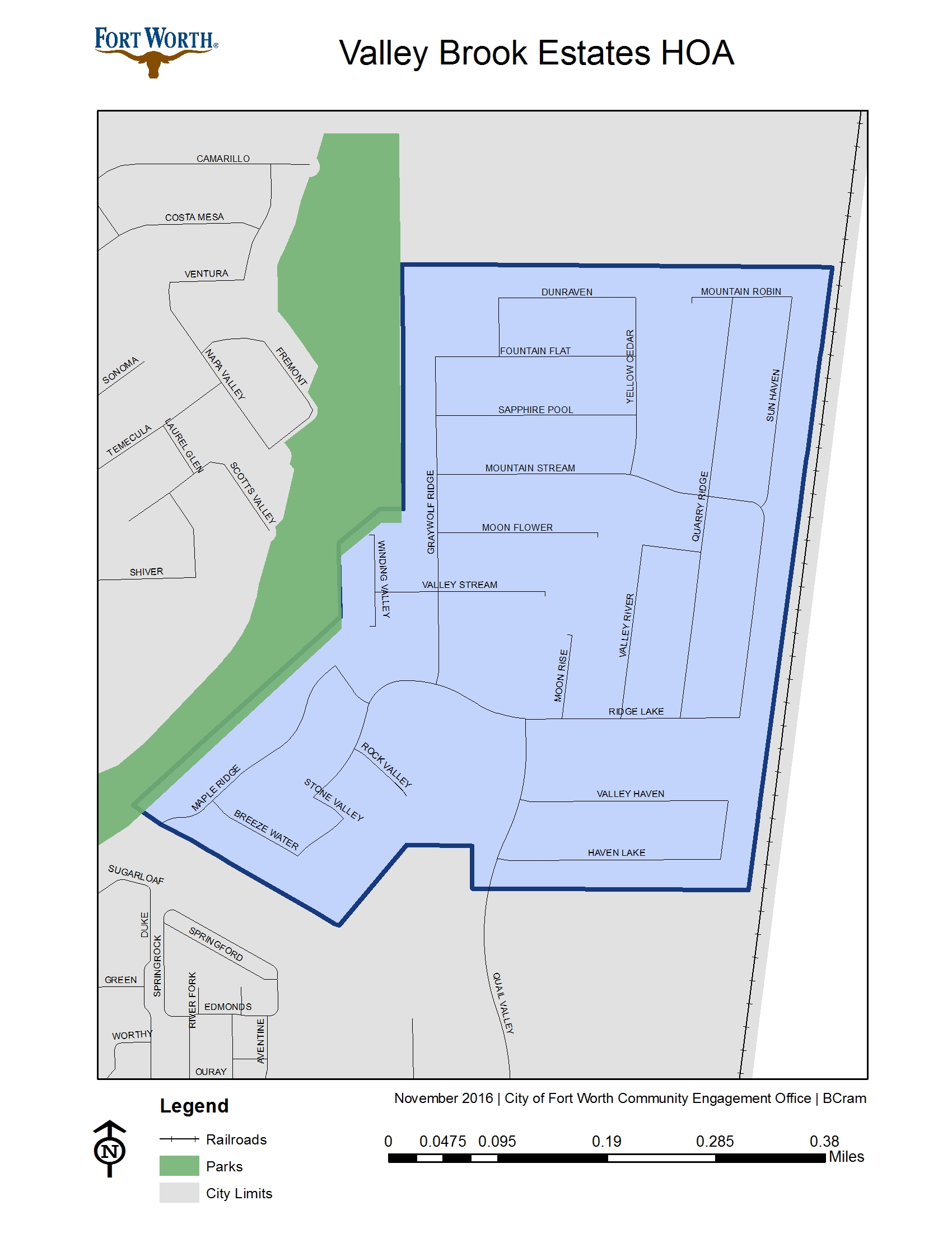 Valley Brook Estates HOA MAP